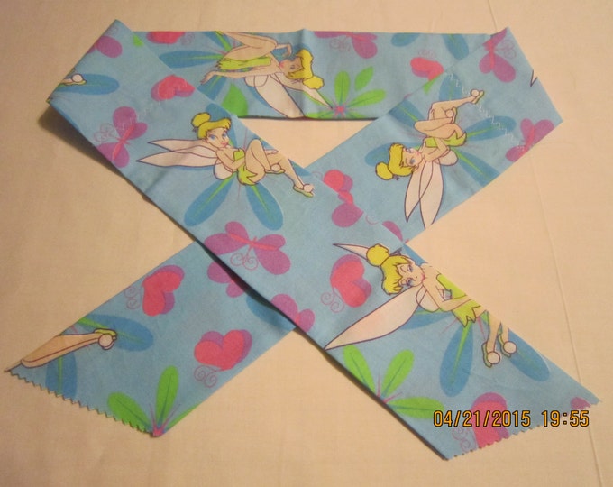 Extra Wide 3" Reusable Non-Toxic Cool Wrap / Neck Cooler  - Kids Prints - Girls - Large Tinkerbell - CLEARANCE