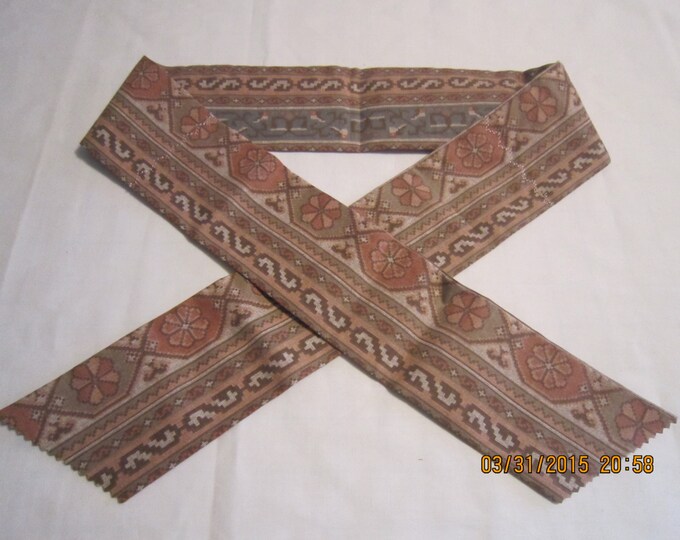 Extra Wide 3" Reusable Non-Toxic Cool Wrap / Neck Cooler  - Floral Fabrics - Brown Floral Paisley - CLEARANCE
