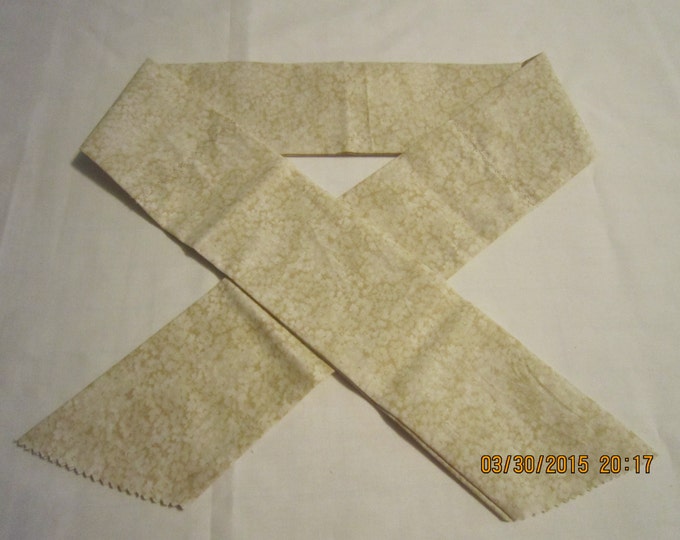 Extra Wide 3" Reusable Non-Toxic Cool Wrap / Neck Cooler  - Floral Fabrics - Shades of Ivory