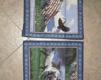 Patriotic Point Horse Unstuffed Pillow Set - Horse Decor -Clearance