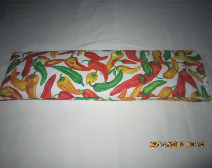 Hot Peppers on White X-LARGE Cozy Comforts Heat and Cold Packs (Unscented or Lavender)*