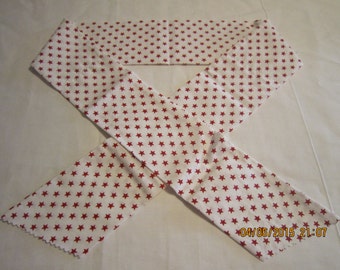 Extra Wide 3" Reusable Non-Toxic Cool Wrap / Neck Cooler  - Patriotic - Red Stars on White - CLEARANCE