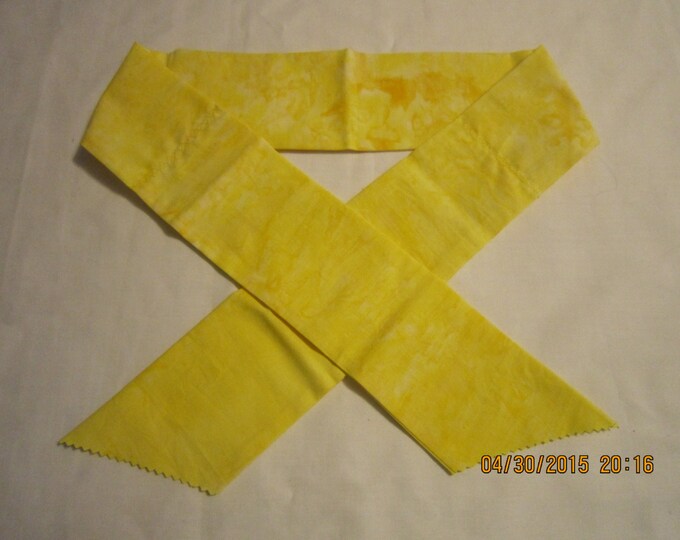 Extra Wide 3" Reusable Non-Toxic Cool Wrap / Neck Cooler  - Tones and Marbled - Yellow