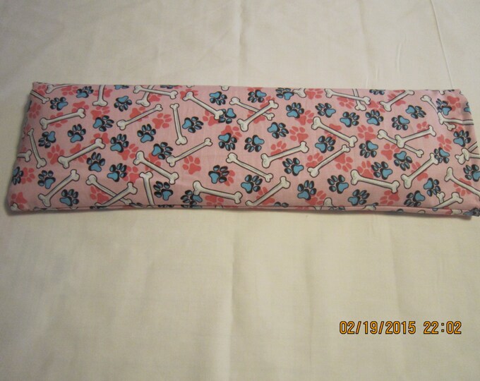 Dog Bones on Pink SMALL Cozy Comforts Heat and Cold Packs (Unscented or Lavender)*