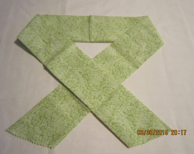 Extra Wide 3" Reusable Non-Toxic Cool Wrap / Neck Cooler  - Floral Fabrics - Shades of Lime Green