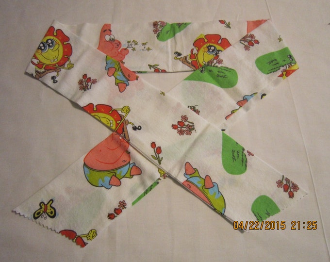 Extra Wide 3" Reusable Non-Toxic Cool Wrap / Neck Cooler  - Kids Prints - Boys - Sponge Bob - White - CLEARANCE