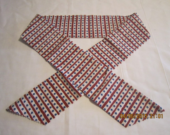 Extra Wide 3" Reusable Non-Toxic Cool Wrap / Neck Cooler  - Patriotic - Stars and Stripes - CLEARANCE