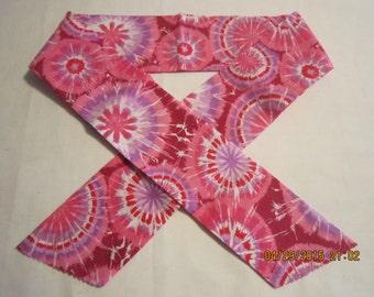 Extra Wide 3" Reusable Non-Toxic Cool Wrap / Neck Cooler  - Starburst - Pink and Purple