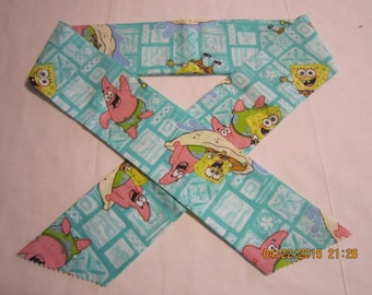 Extra Wide 3" Reusable Non-Toxic Cool Wrap / Neck Cooler  - Kids Prints - Boys - Sponge Bob - Green - CLEARANCE
