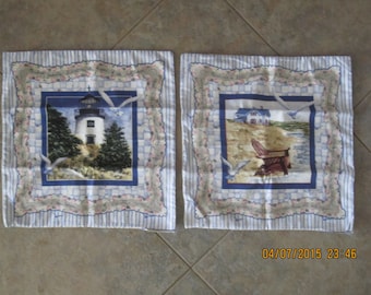 Light House Shells Boat Unstuffed Pillow Set - Clearance
