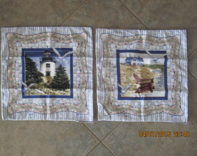 Light House Shells Boat Unstuffed Pillow Set - Clearance