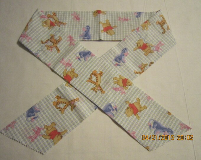 Extra Wide 3" Reusable Non-Toxic Cool Wrap / Neck Cooler  - Kids Prints - Girls/Boys - Winnie the Pooh - Gingham