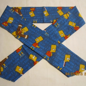 Extra Wide 3" Reusable Non-Toxic Cool Wrap / Neck Cooler  - Kids Prints - Boys - Bart Simpson - CLEARANCE