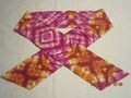Extra Wide 3" Reusable Non-Toxic Cool Wrap / Neck Cooler - Tie Dye & Hippie Prints -Pink/Magenta/Mustard Tie Dye