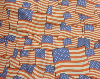 US flags cotton fabric