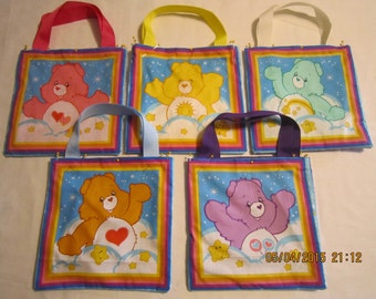 Care Bear Rainbow Trail Mini Purse / Tote / Goody Bag- Customizable & Can Be Personalized with Embroidery