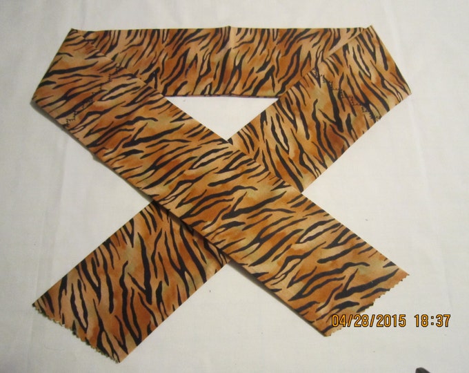 Extra Wide 3" Reusable Non-Toxic Cool Wrap / Neck Cooler  - Animal Prints - Tiger - Brown & Black