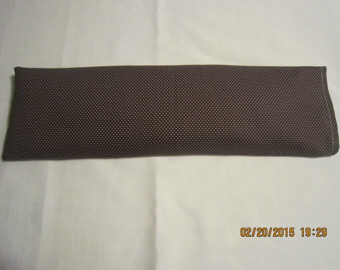 Mini Dots on Brown {Pin Polka Dots} X-LARGE Cozy Comforts Heat and Cold Packs (Unscented or Lavender)*