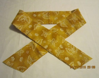 Extra Wide 3" Reusable Non-Toxic Cool Wrap / Neck Cooler  - Animal Prints - Butterflies - Gold - CLEARANCE