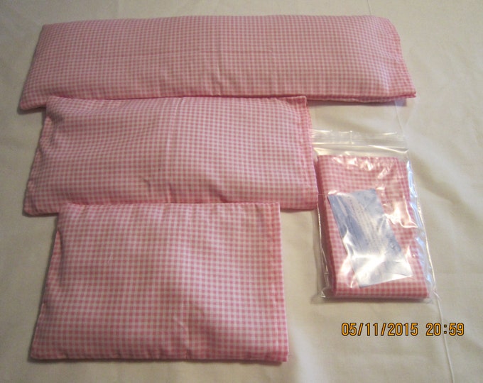 Pink Gingham Cozy Comfort Set Heat and Cold Packs (Unscented or Lavender) with Free Gift*
