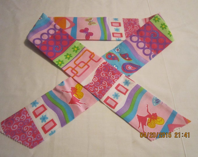 Extra Wide 3" Reusable Non-Toxic Cool Wrap / Neck Cooler  - Kids Prints - Girls - Colorful Fairy Print - CLEARANCE