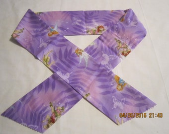 Extra Wide 3" Reusable Non-Toxic Cool Wrap / Neck Cooler  - Kids Prints - Girls - Fairy Tinkerbell