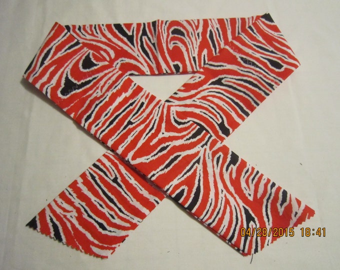 Extra Wide 3" Reusable Non-Toxic Cool Wrap / Neck Cooler  - Animal Prints - Zebra - Red & Black - CLEARANCE