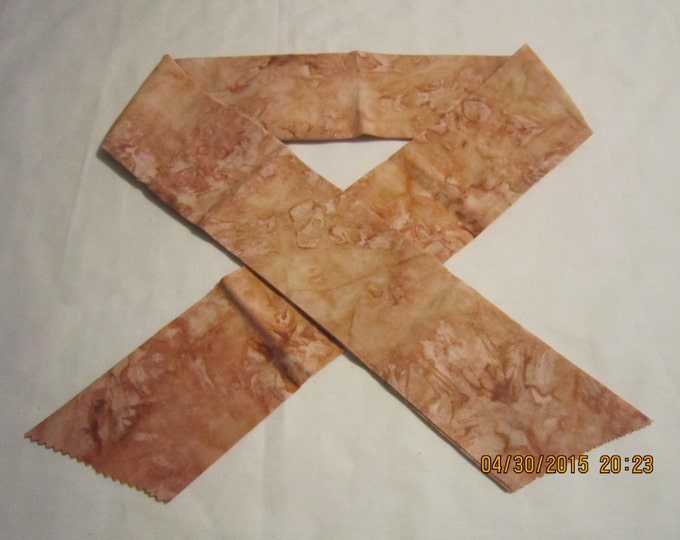 Extra Wide 3" Reusable Non-Toxic Cool Wrap / Neck Cooler  - Tones and Marbled - Peach - CLEARANCE