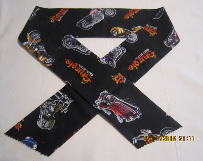Extra Wide 3" Reusable Non-Toxic Cool Wrap / Neck Cooler  - STURGIS - Black