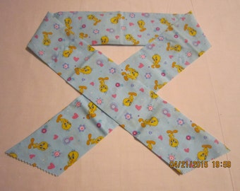 Extra Wide 3" Reusable Non-Toxic Cool Wrap / Neck Cooler  - Kids Prints - Girls/Boys - Tweety Bird - CLEARANCE