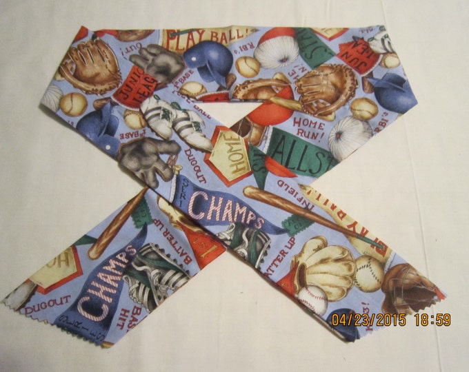 Extra Wide 3" Reusable Non-Toxic Cool Wrap / Neck Cooler  - Kids Prints - Baseball - Collage - CLEARANCE