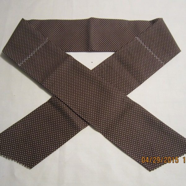 Extra Wide 3" Reusable Non-Toxic Cool Wrap / Neck Cooler  - Small Polka Dots - Brown - CLEARANCE