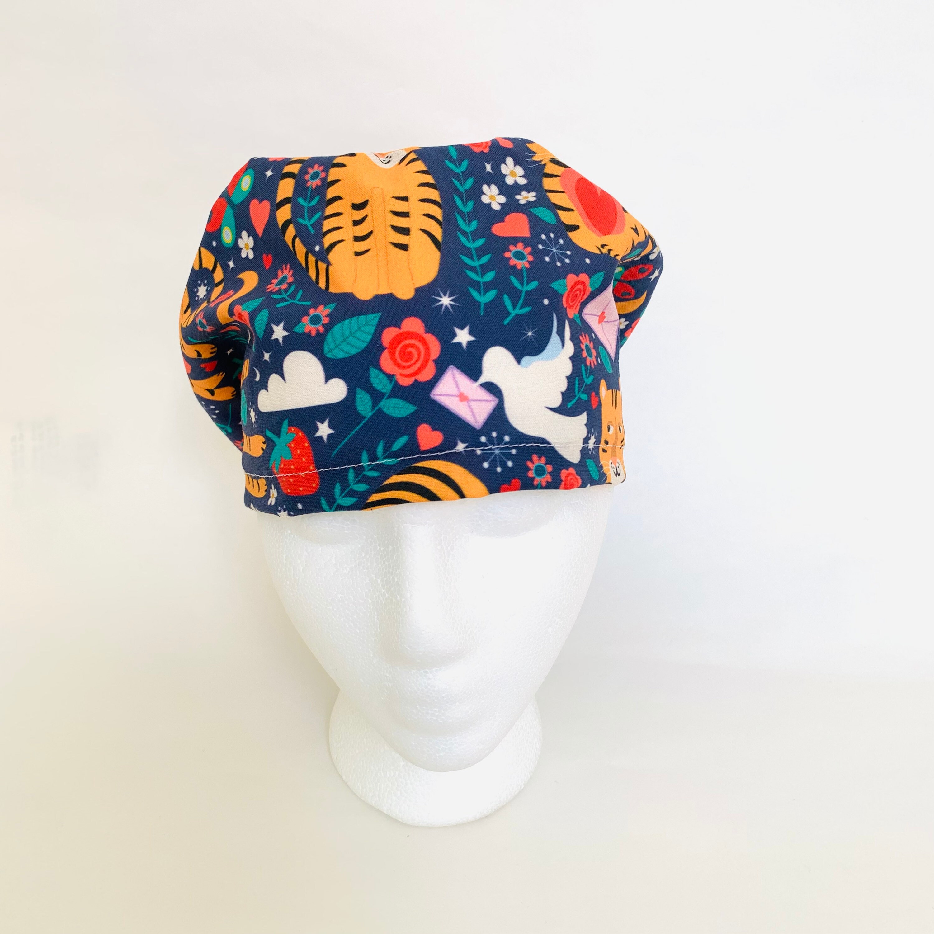Rainbow Tiger Love Euro Style Scrub Cap 