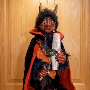 Marioneta TEUFEL - Handgefertigte Originalpuppe