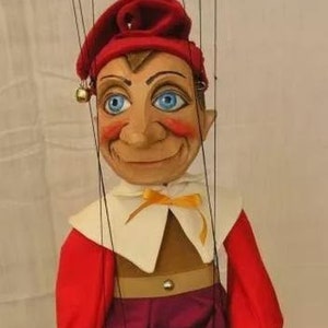 Marionette Pinocchio - Handgefertigte Originalpuppe