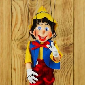 Marionette Pinocchio - Handgefertigte Originalpuppe