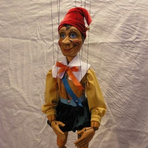 Marionette Pinocchio - Handgefertigte Originalpuppe