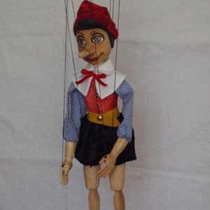 Marionette Pinocchio - Handgefertigte Originalpuppe