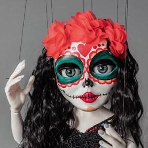 Marionette Santa Muerte - Handgefertigte Originalpuppe