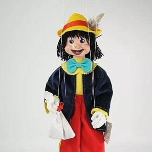 Marionette Pinocchio - Handgefertigte Originalpuppe
