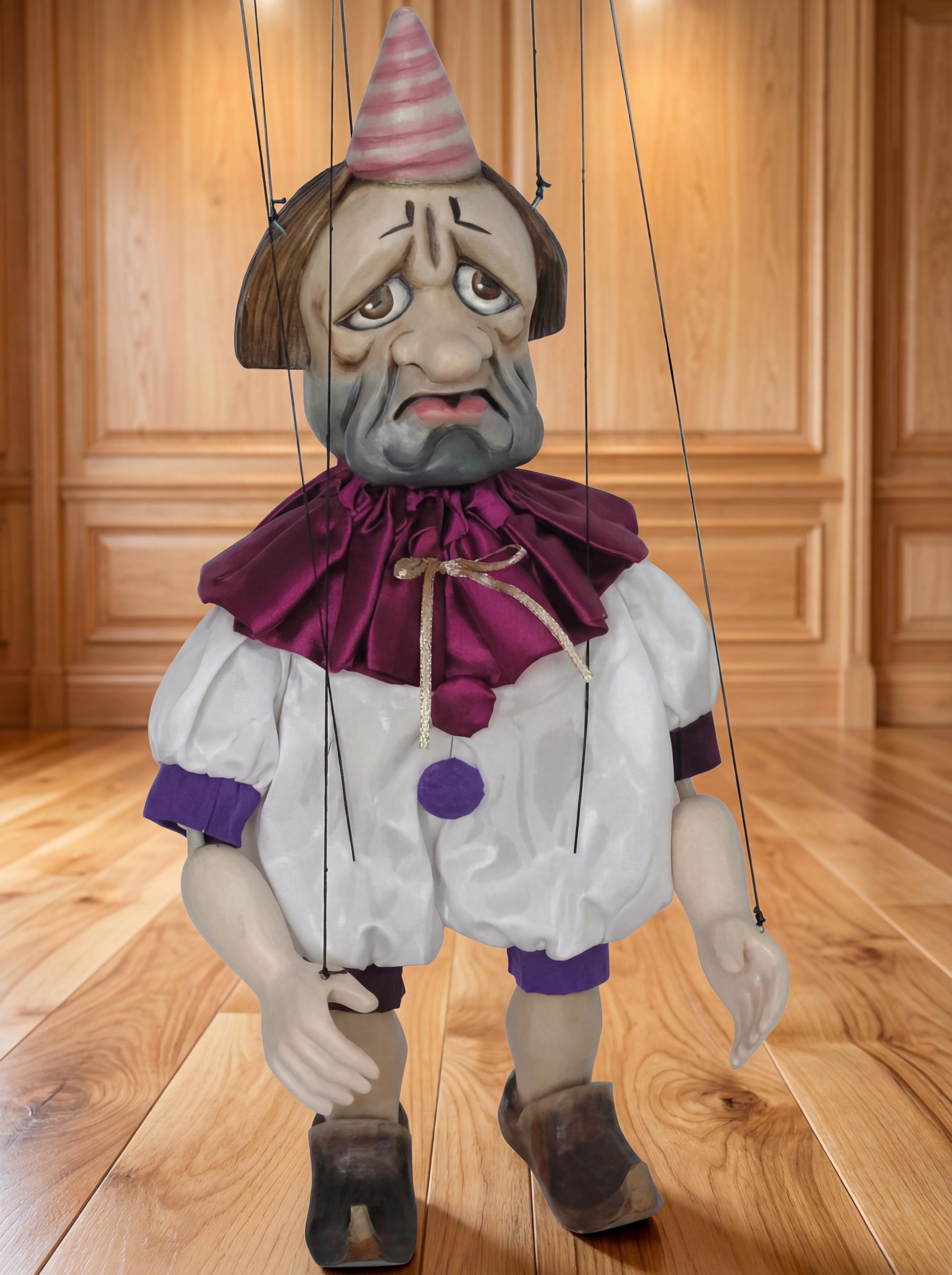 MARIONETTE VINTAGE PIERROT SOURIRE 60/70s