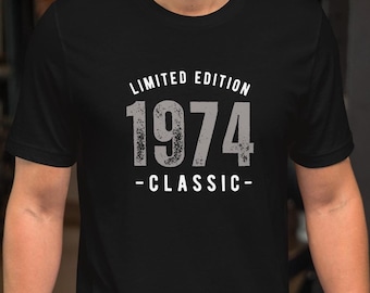 Personalized Limited Edition Birth Year T-Shirt, Retro Birthday Gift