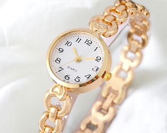 Dainty Gold Watch For Women Love Heart Watch Luxurious Adjustable Watches For Women Minimalistic Gift For Her