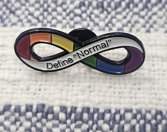 Define Normal Enamel Pin: Neurodiversity, ADHD, Autism Advocacy
