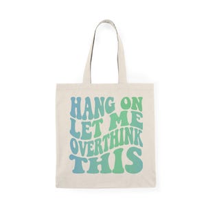 Overthinker Natural Tote Bag | Eco-Friendly Shopper, Funny Gift for Friends, Casual Everyday Use, Sustainable Style, Gift for Thinkers
