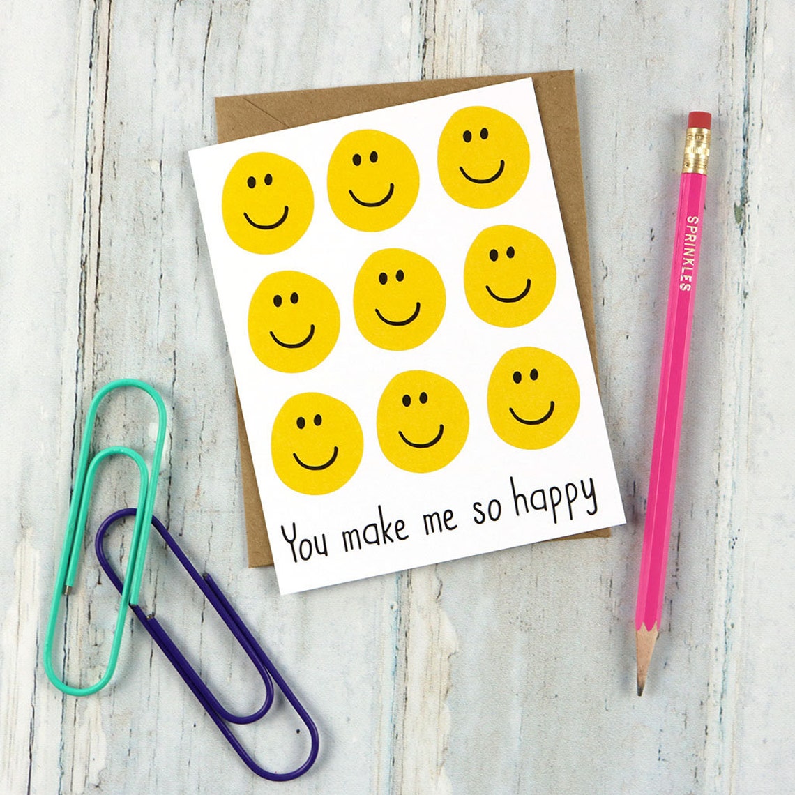 You Make Me so Happy - Card - Etsy