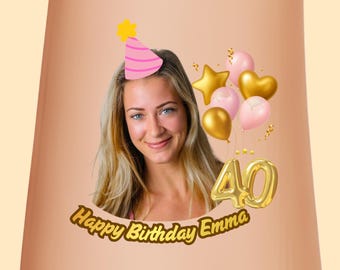 Tatouages temporaires personnalisés pour le visage, cadeaux d'anniversaire