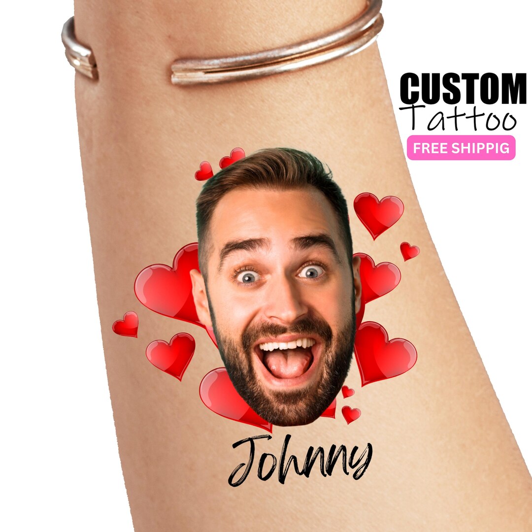 Custom Face Tattoos Birthday Tattoos Party Favor Custom Temporary Custom face tattoos birthday tattoos party favor custom temporary