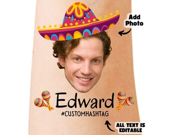 Personalized Groom Face Temporary Tattoos: Bachelorette Party Favors