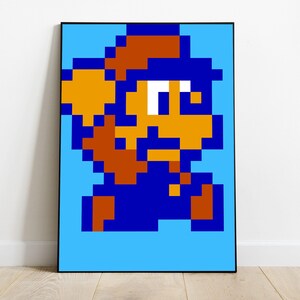 Mario Bros 2 Sprite Poster | Retro Mario Art | Nintendo Wall Decor